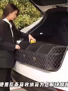 MOFOX CarPro Car Trunk Organizer Car Trunk Storage Box Car Organizer Foldable  Interior Supplies Storage High-Grade PU Leather Material