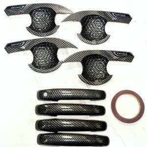 Paket Outer Handle Pegangan Pintu Mobil Ertiga Lama 2012-2017 Carbon