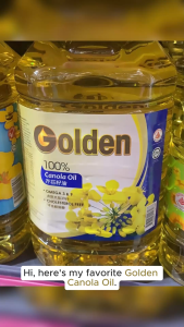 Golden Pure Canola Oil 5LT - Cholesterol-Free Omega 3 & 9 Vegan-Friendly Single Pack