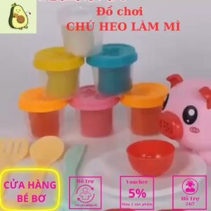 Đồ chơi đất nặn heo làm mì giúp bé sáng tạo thích thú tạo hình yêu thích