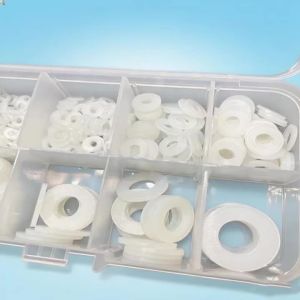 500Pcs M2 M2.5 M3 M4 M5 M6 M8 M10 White Plastic Nylon Flat Washer Flat Gasket Screw Bolt Insulation Washer Assembly Kit