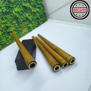 ☘️ MAHEN CRAFT ☘️ klokotan Once pipa kayu kelor emas model kerucut B299