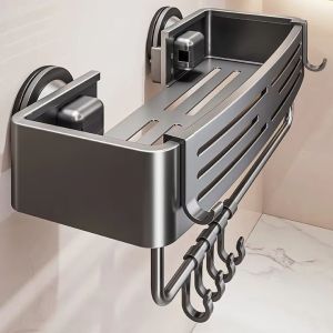 No-Drill Suction Cup storage rack bathroom wall mountedwall mounted bathroom square storage basket toilet rack Kitchen rack