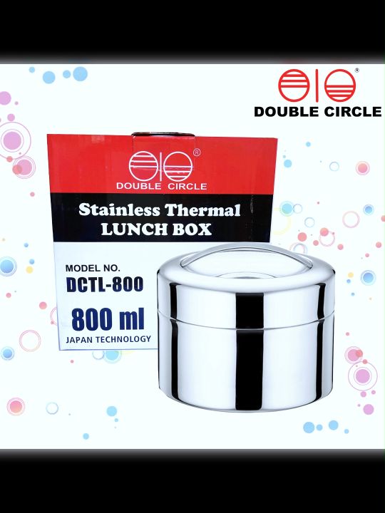 DOUBLE CIRCLE Stainless Thermal Lunch Box 800ml DCTL-800