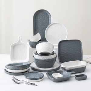 French Style Ceramic Tableware Home-use Plates Bowls