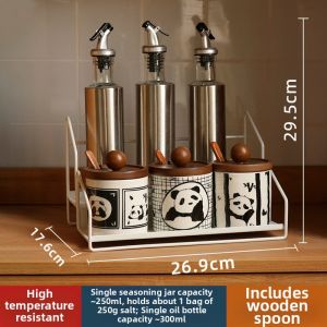 Wall-Mounted Spice Container Set No Drilling Required