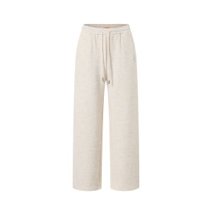 Simple Plain Drawstring Fleece Warm Long Pants