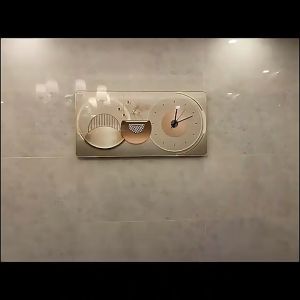 Modern living room sofa background clock decoration painting silent clock analog clock hanging painting mural