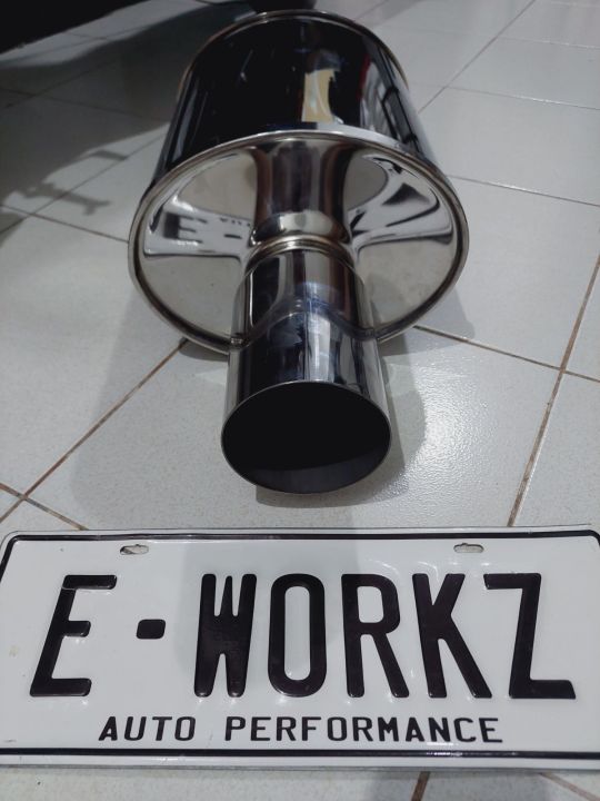 Chambered muffler center down tip inlet 2.5" Lazada PH