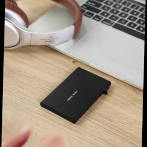 MARK RYDEN Minimalist Aluminum Card Holder Durable RFID Blocking Pop-up Card Case