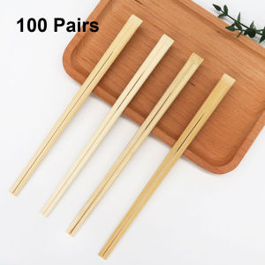 100Pairs Disposable Bamboo Chopsticks Hotel Restaurant Chinese Chop Sticks Sushi Noodles Hot Pot Chopsticks