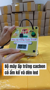 Bộ máy ấp trứng gà cacbon có đo độ ẩm có led chiếu sáng đã cài đặt sẵn