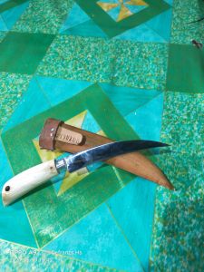 Pisau baja perak/baja putih asli (Anti karat)