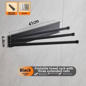 No-Drill Stainless Steel Towel Rack