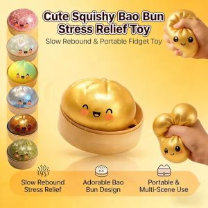 Bandai | Colorful Crystal Anti-Stress Toy with Steam Bowl Shape Reusable Funny Slow Bounce with Flashing Light Desk Decoration Part