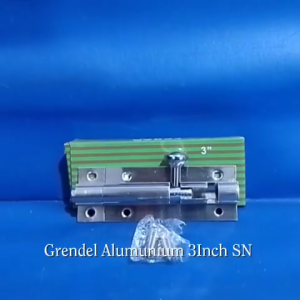 Grendel Pintu Jendela Alumunium 3 inch Putih Silver Anti Karat 3" FERZA 1Lusin