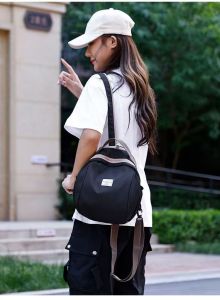 Fashionable Nylon Dual-Shoulder Bag Womens Crossbody Bag with Side Pockets Lightweight Single-Shoulder Bag Commuter Bag