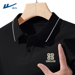 Warrior Mens Polo Shirt Short Sleeve Black Versatile Summer T-Shirt Fashionable Urban Loose Fit Cotton Polyester Blend