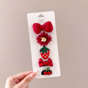 Cute Baby Girl Hair Clips Toddler Infant Hair Accessories Non-Damaging Sweat Hair Clips Full-Coverage Fabric Hairpins Headwear