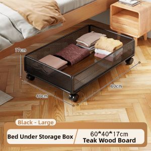 WUBUWEI | Bedside Slim Rolling Storage Box