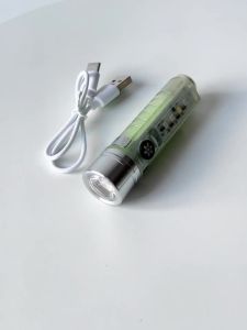 Đèn Pin Mini Móc Khóa LED Sạc USB C Tích Hợp Nam Châm Đuôi Đèn UV Đa Chức Năng Tiện Dụng Cho Cắm Trại