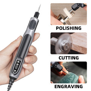 Deli Portable 18V Electric Drill Mini Grinder for DIY Rechargeable Engraving Drilling Griding Machine Micro Rotary Tool Kit