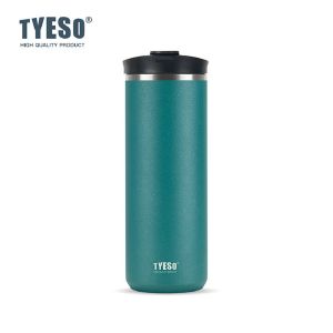 TYESO | Tyeso 750ml French Press Vacuum Flasks Mug Stainless Steel Cold Brew Coffee Maker Tea Infuser Double-Wall Insulated Thermoses