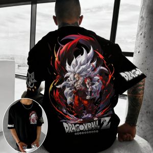 Bandai | Dragon Ball Anime Saiyan Co Branded Cotton T-shirt Mens and Womens Summer New Street Versatile Loose Casual Short Sleeved Top