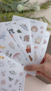 Papercranes Cute Illustrated Sticker Sheet Assorted Pack | Journal Notebook Scrapbook Decorative Bujo Stationery Gift