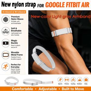Nylon Weave Arm/Wrist Band Bicep Strap for Google Fitbit Air Band Fitness Tracker Replacement Band for Google Fitbit Air Strap