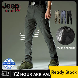 JEEP SPIRIT Stretch Tactical Cargo Pants: Comfort & Durability in Grey Ix9
