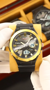 PENGIRIMAN INSTANT -- Jam tangan pria SKMEI 2402 DUAL TIME  rubber waterresist original