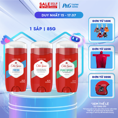 Sáp OLD SPICE Nhập Khẩu Mỹ Khử Mùi Hương Original/ Pure Sport/ Stick Fresh Chai 85G