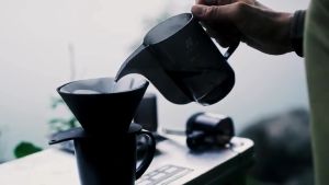 Phễu "phẳng" V60 silicone pha cà phê dòng chuyên camping Hario V60 Zebrang Flat Dripper size 02