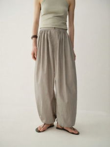 INSIS FEMME | Wrinkled Texture Balloon-shaped Cuff Rope Pants