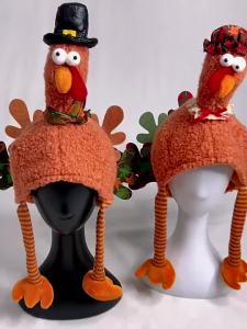 Thanksgiving Turkey Hat Open Tail Shape Halloween Chicken Leg Hat Holiday Party Costume Decorative Headwear