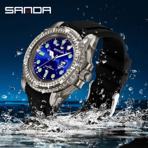 SANDA Top Brand Fashion Casual Mens Watch Auto Date Men Waterproof Quartz Watch Clock