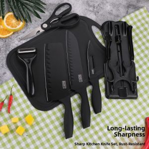 CMGF | 2-in-1 Stainless Steel Kitchen Knife Cutting Board Set