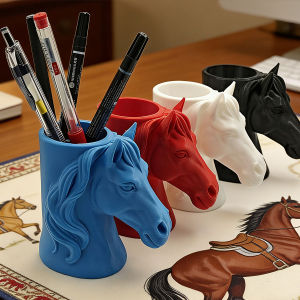Creative Horsehead Pen Holder Office and Study Decoration Ornaments