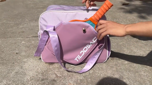 MUSASI Nylon Pickleball Racket Shoulder Bag Large Capacity with Shoe Compartment Pickleball Paddle Bag Adjustable Strap Pickleball Handbag Outdoor Sports
