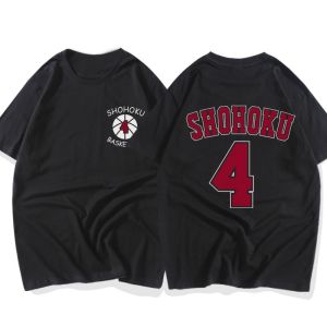 Pure Cotton Basketball Training Uniform Short Sleeve Mens T-shirt Anime Surroundings Hanamichi Sakuragi Flow Cherry Tree