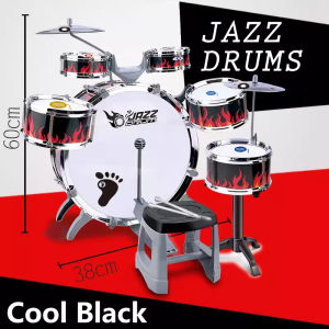 【Best Gift】Minsine Children Kids Jazz Drum Set Musical Educational Instrument Toy 6 Drums Small Stool for Boys Girls MINI Drums Kit Simulation Jazz Drums Percussion Musical Instrument Wisdom Development Toys