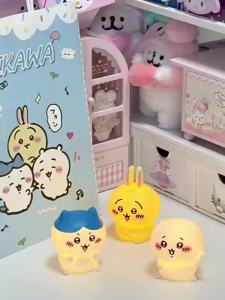 Bandai | 2026 Cute Dumpling Night Light Kawaii Squeeze Toy Soft Luminous Atmosphere Desk Decoration Fun Fidget Toy Funny Gift Ornament