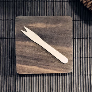 Disposable Thickened Wooden Biodegradable Individually Packaged Logo Printable Fruit Forks for Takeaway Cake And Fruits