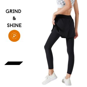 [SG READY STOCK] Premium Yoga 2 in 1 shorts and Exercise pants/compression leggings tights for women by Grind and Shine