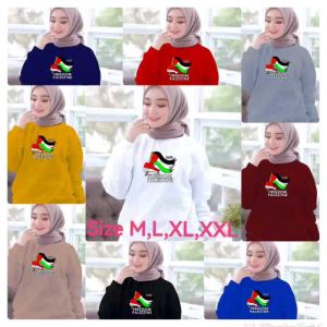 Diskon Spesial Sweater Keren Crewneck Elegan Kaos Pria Trendy Sweatshirt Kasual Sweter Freedom Cewek