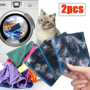 Polocat 2/1PCS Pet Hair Remover Reusable Sticker Cat Hair Remover Pet Fur Lint Catcher Cleaning Tools Laundry Washing Machine Filter