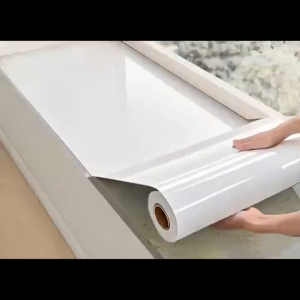 Elegant White Wall Sticker Decals for Home Décor - High-Quality Modern Style New Condition self-adhesive border contact paper - peel-and-stick wallpaper for balcony renovation bay window transformation window