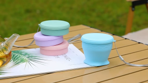 TurTle 200ml Foldable Silicone Cup With Lid Heat-Resistant Portable Outdoor Travel Cup | Leak-Proof