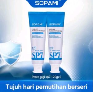 [FREE GIFT LIMITED] SOPAMI SP7 PASTA GIGI PEMUTIH PROBIOTIK DAN PENGHILANG BAU MULUT NATURAL MINT 120g ORIGINAL BPOM